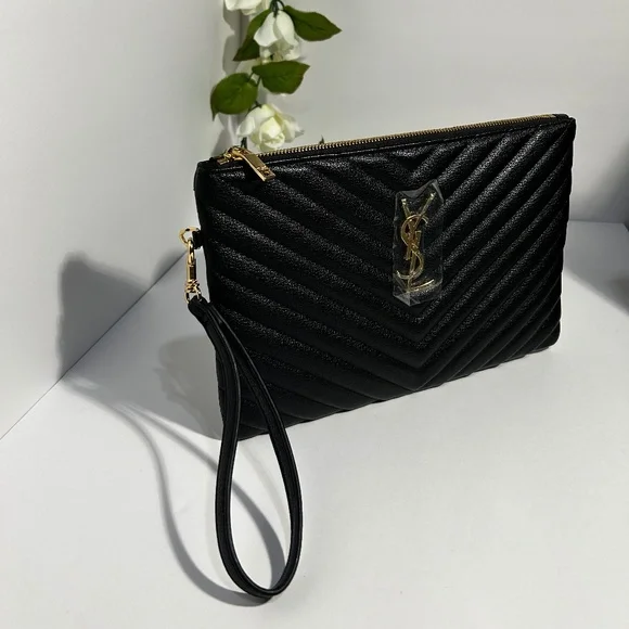 Black YSL Monogram Small Pouch - Picture 11 of 11